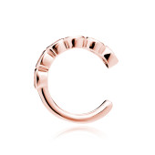 Cercel ear cuff argint placat cu aur roz cu pietre roz DiAmanti Z1878UG_B-DIA
